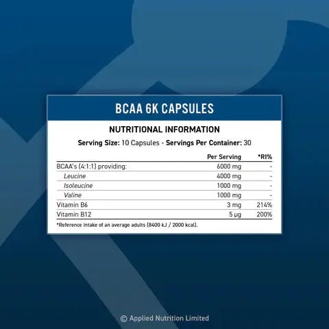 Applied Nutrition BCAA 6K - Capsules - Faithful Nutrition
