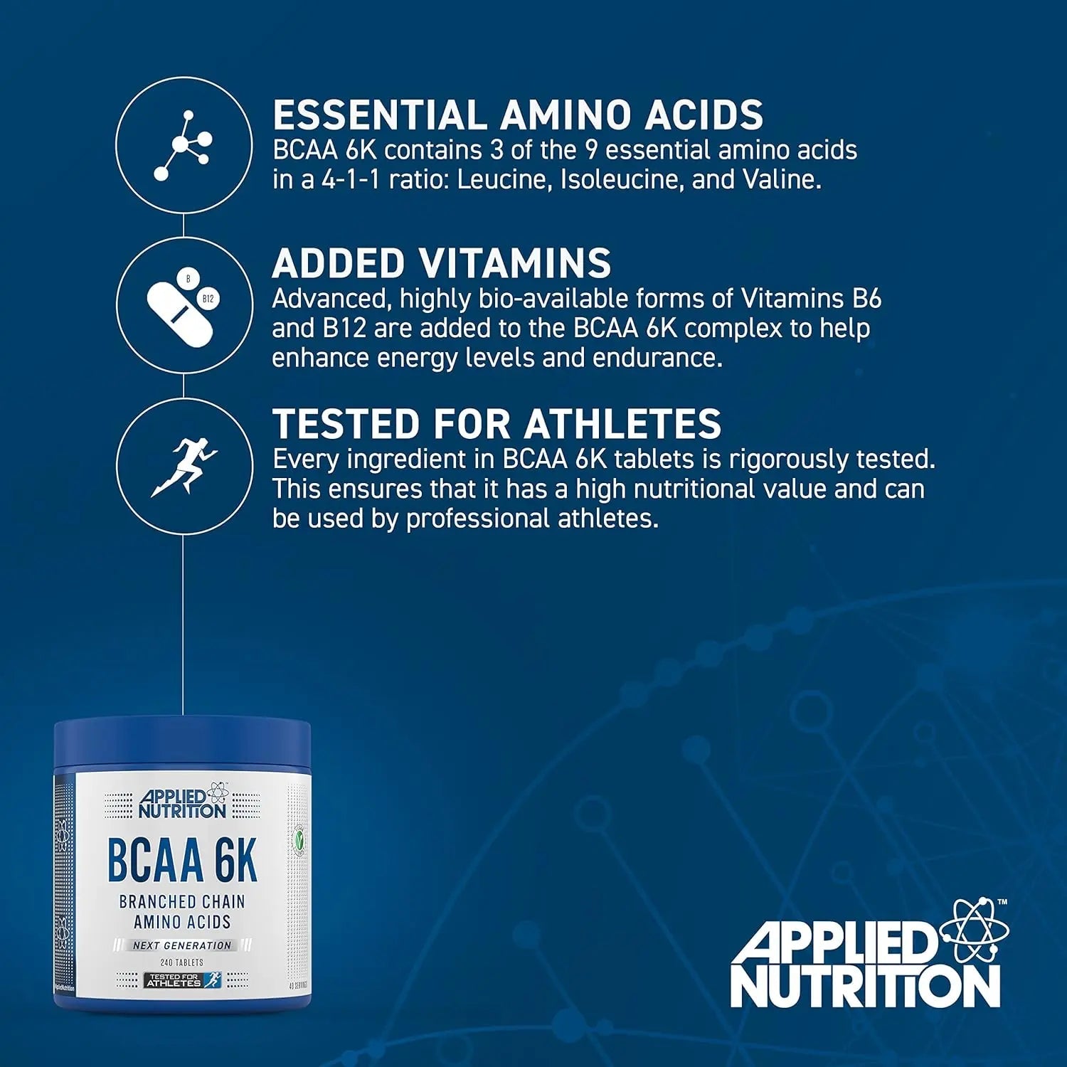 Applied Nutrition BCAA 6K - Capsules - Faithful Nutrition
