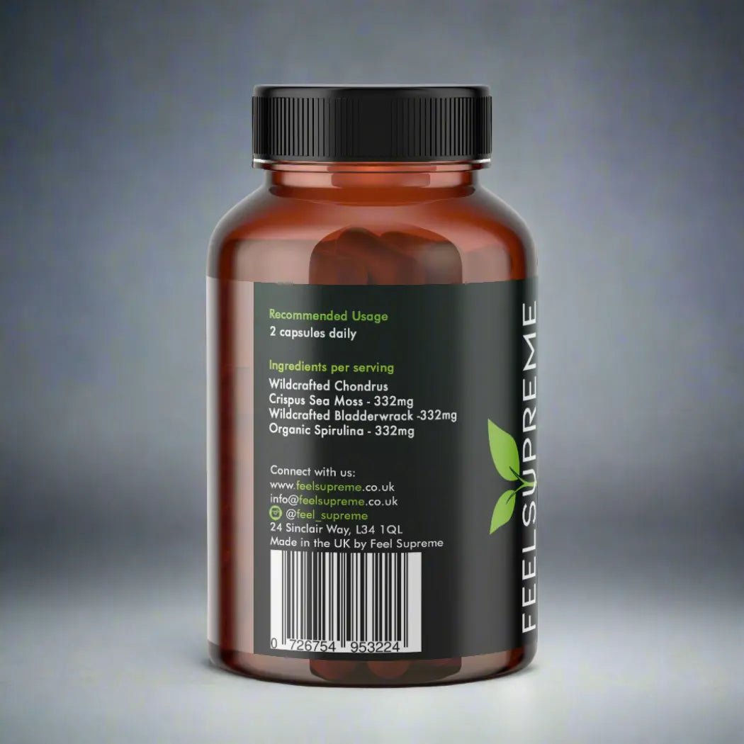 Feel Supreme Sea Moss with Bladderwrack and Spirulina 90 Capsules - Capsules - Faithful Nutrition