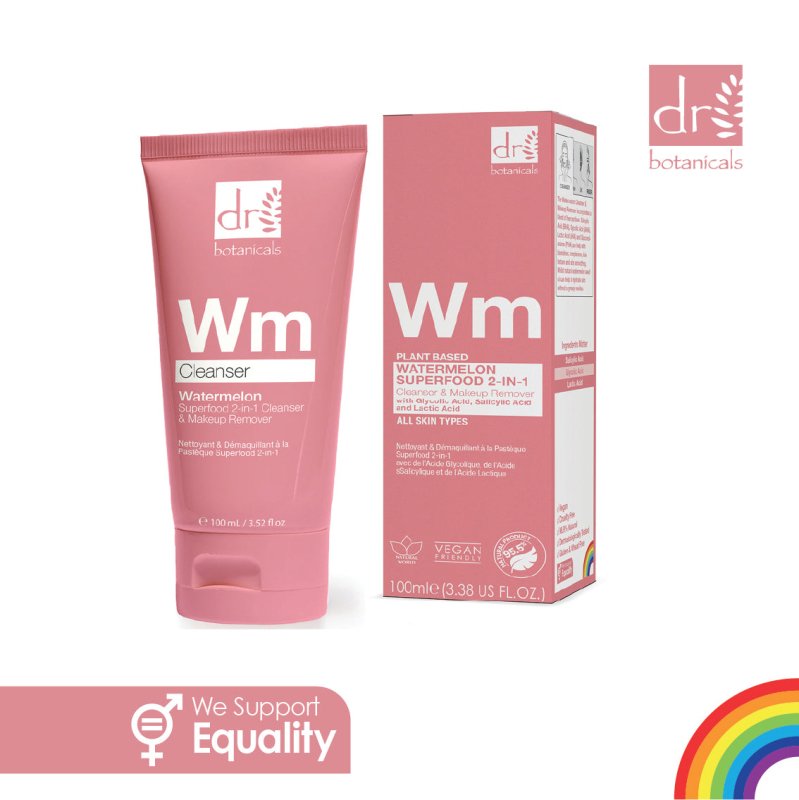 Watermelon Superfood 2 - in - 1 Cleanser & Makeup Remover with Glycolic Acid, Salicylic Acid and Lactic Acid 100ml - Cleanser - Faithful Nutrition