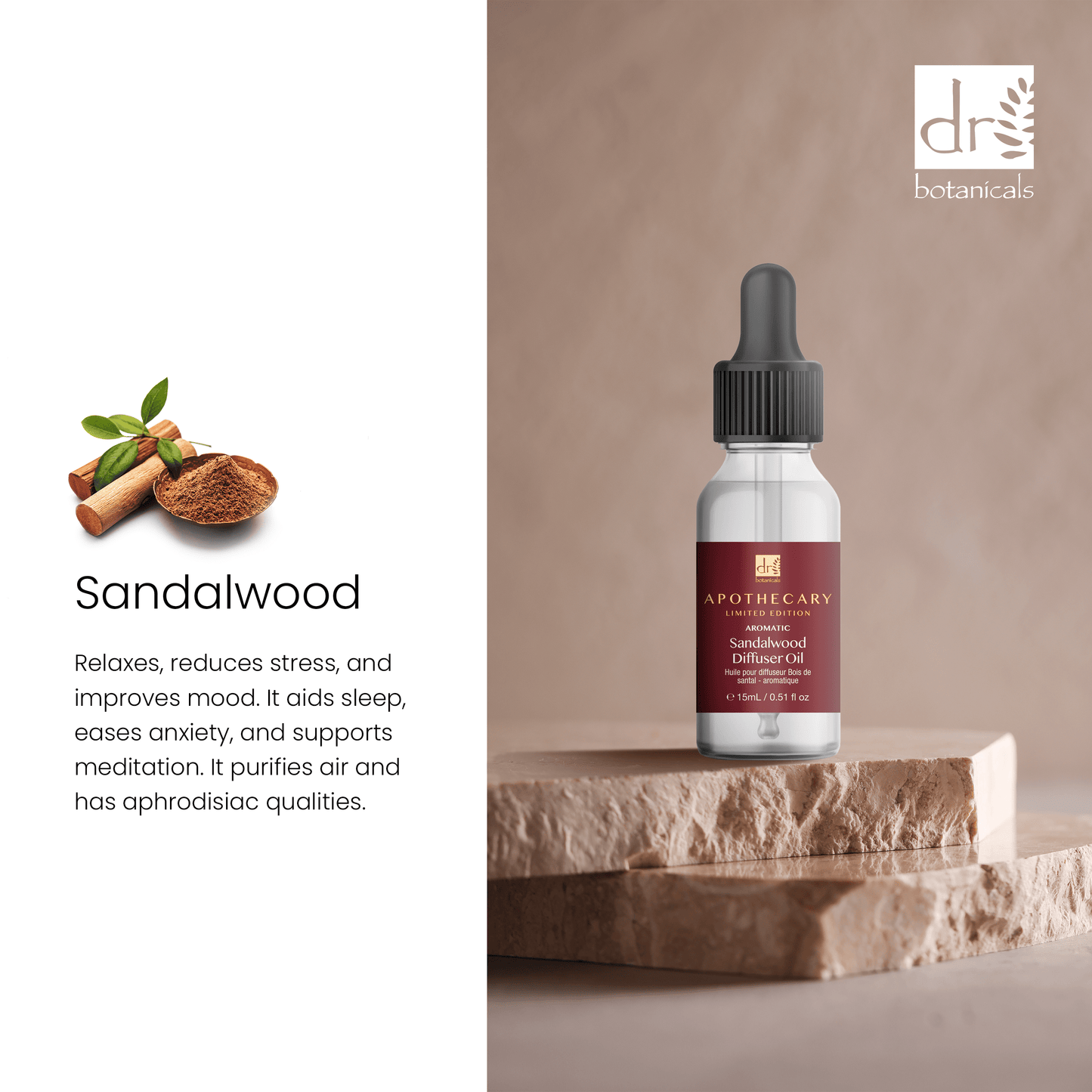Aromatic Sandalwood Diffuser Oil 15ml - Diffuser Oil - Faithful Nutrition
