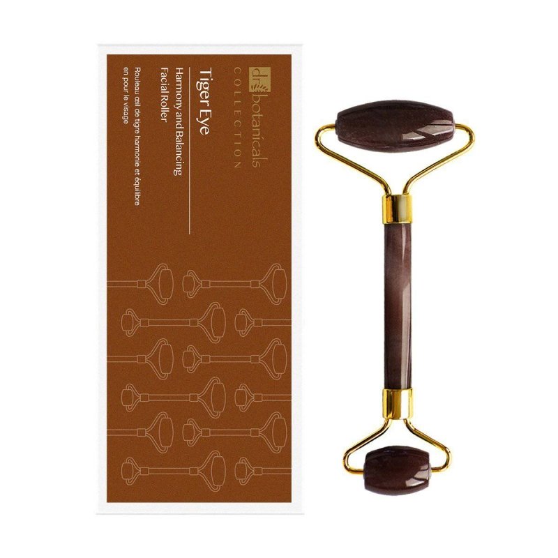 Tiger Eye Harmony and Balancing Facial Roller (Gold Metal Handle) - Facial Roller - Faithful Nutrition