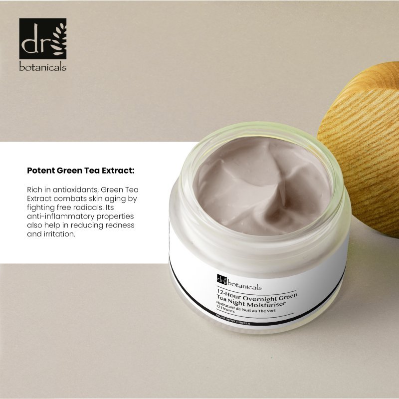 12 - Hour Overnight Green Tea Night Moisturiser - Faithful Nutrition