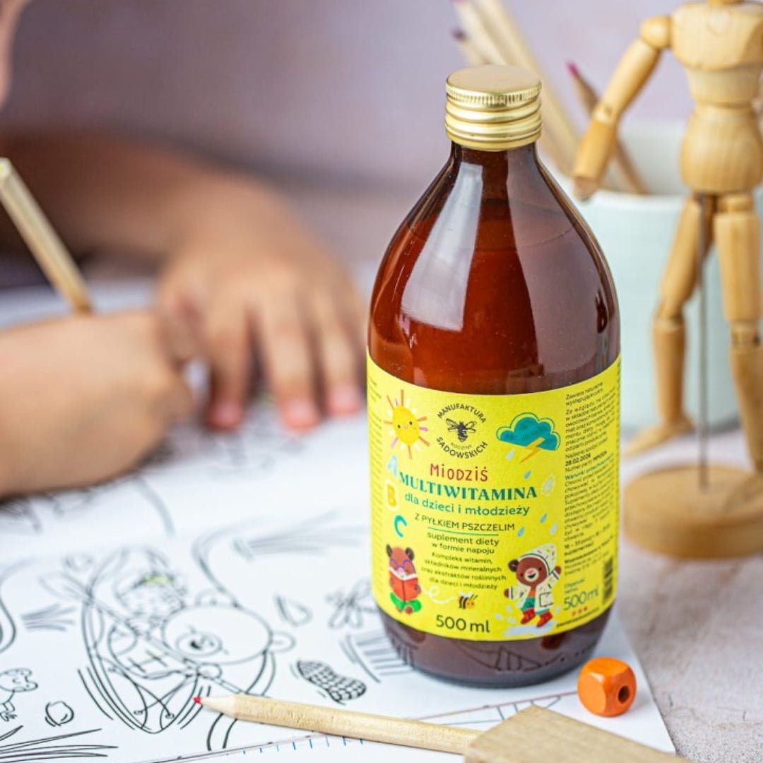 Multivitamin for kids and teenagers with bee pollen Honey Bear 500ml - Foods - Faithful Nutrition