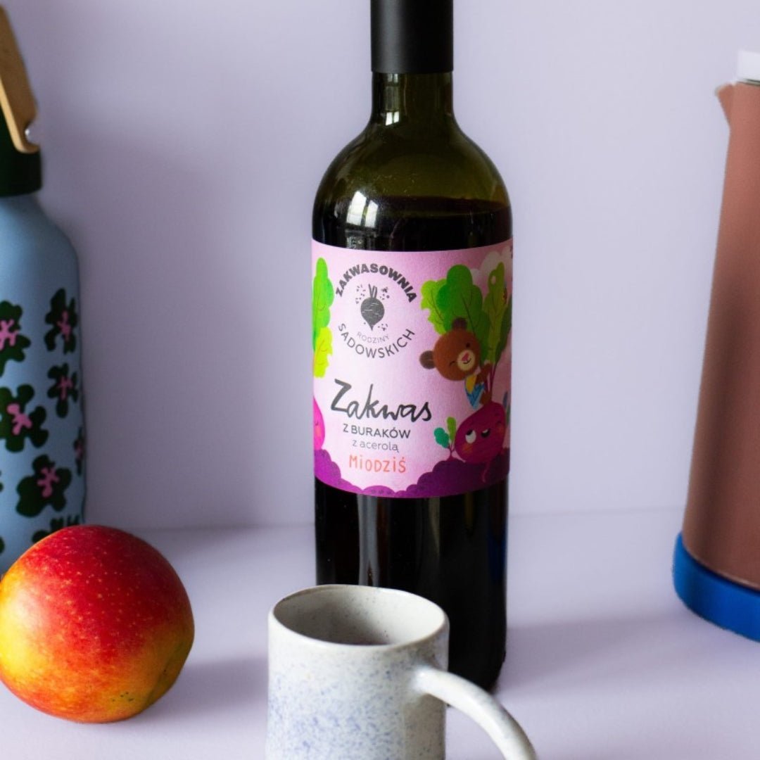 Beetroot kvass for kids with acerola - Honey bear 750ml - Foods - Faithful Nutrition