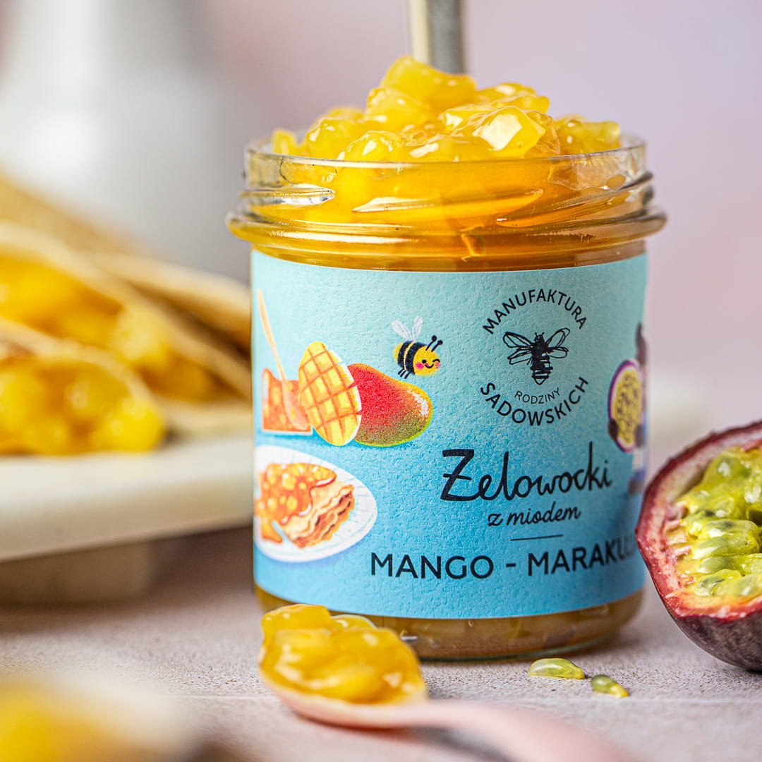 Mango & Passion fruit in gel with Honey "Żelowocki" 320g - Foods - Faithful Nutrition