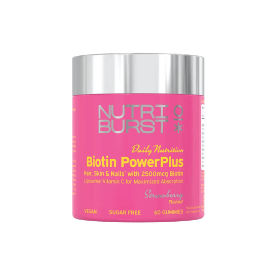 Nutriburst Biotin Power Plus 60 Gummies Strawberry - Gummies - Faithful Nutrition