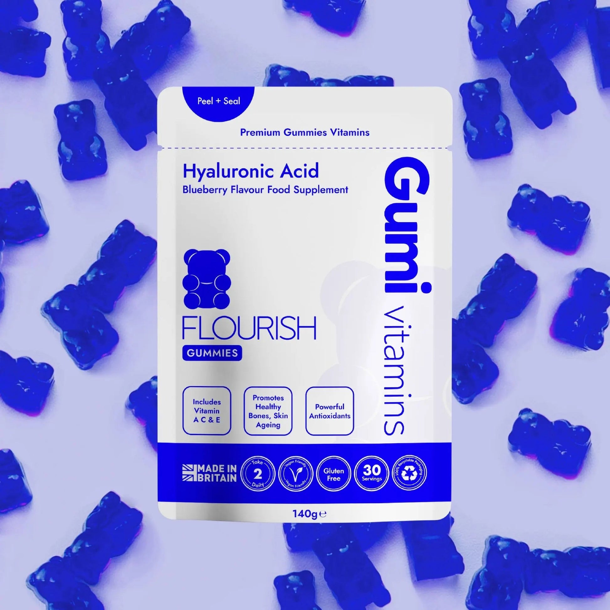 Gumi Vitamins FLOURISH Hyaluronic Acid Gummies - Gummies - Faithful Nutrition