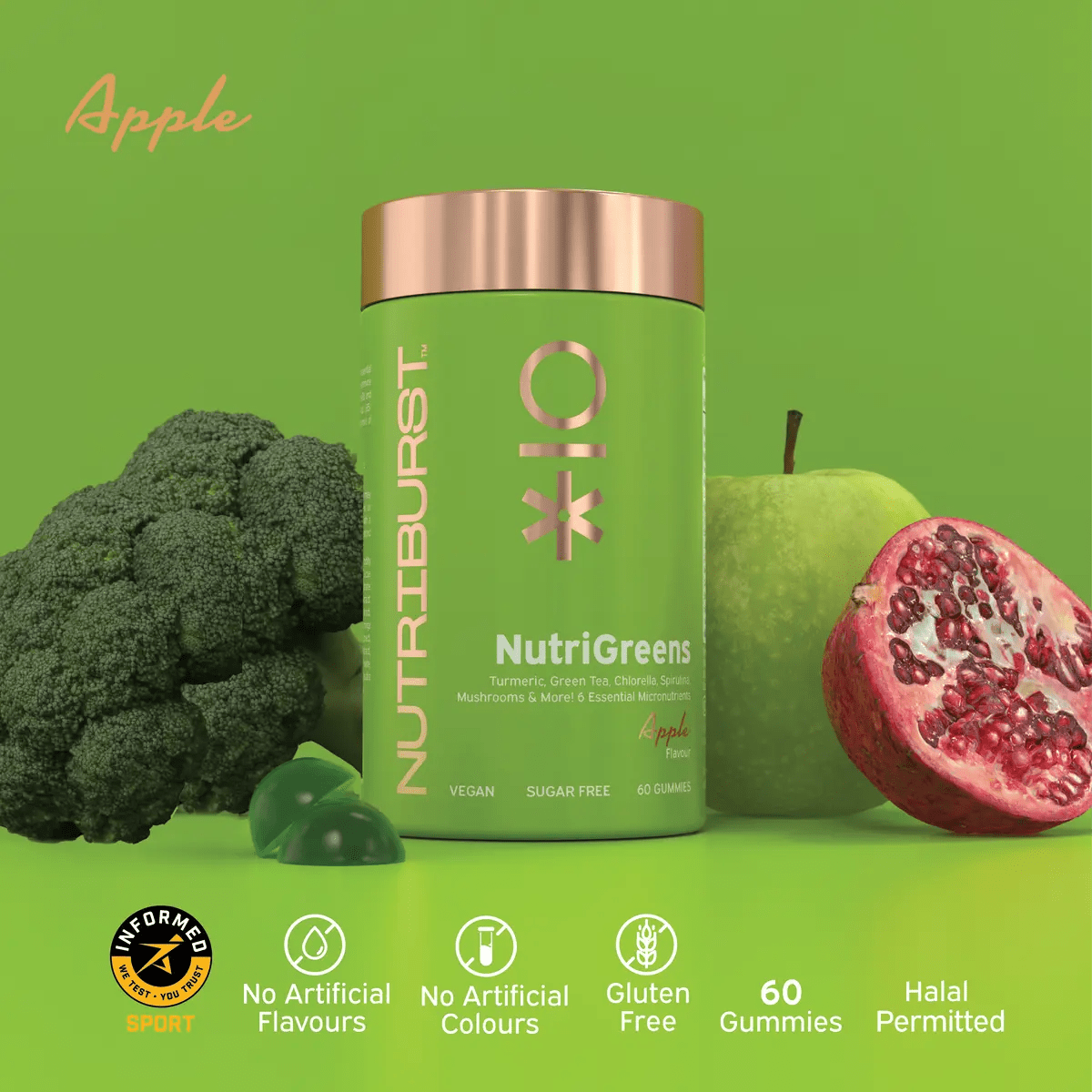 Nutriburst Nutri Greens 60 Gummies - Gummies - Faithful Nutrition