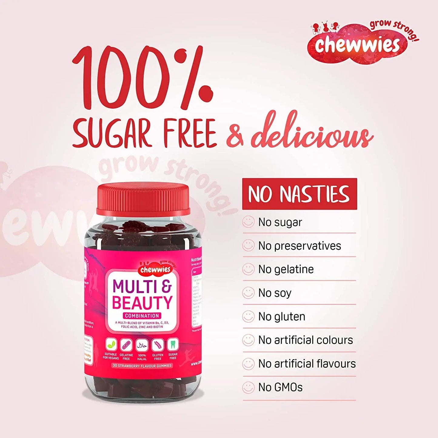 Chewwies Vegan Hair, Skin & Nail Gummies - Gummies - Faithful Nutrition