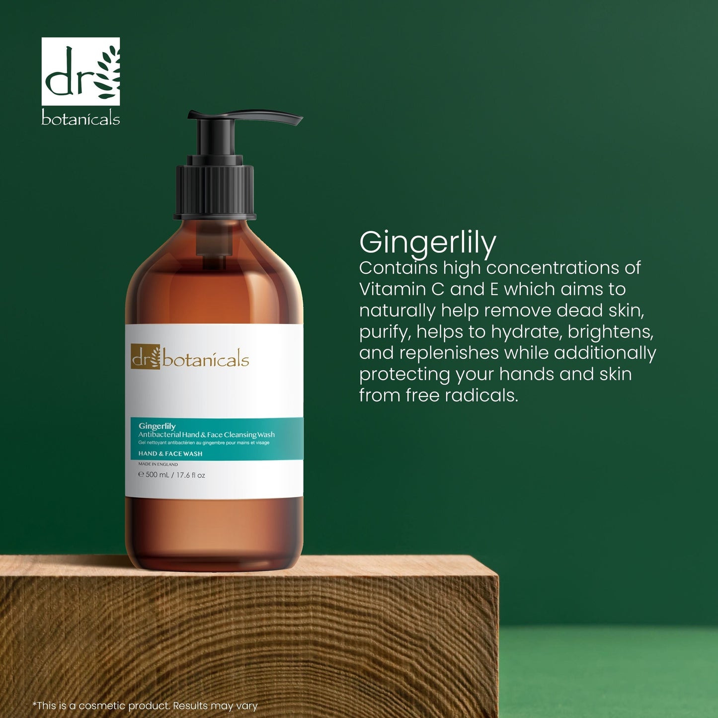 Dr Botanicals Gingerlily Hand & Face Cleansing Wash 500ml Twin Value Savings Pack - Kit - Faithful Nutrition