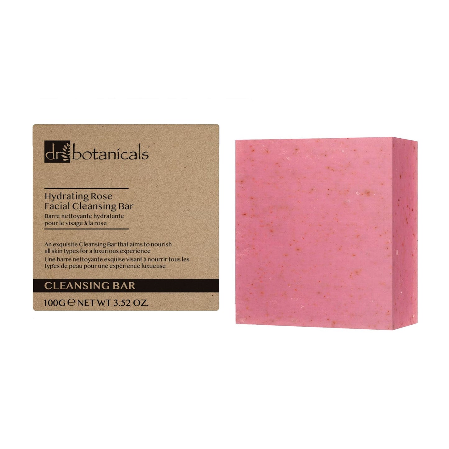 Dr Botanicals Hydrating Rose Facial Cleansing Bar 100g Twin Value Savings Pack - Kit - Faithful Nutrition