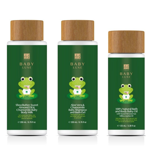 Baby Lux Shampoo and Bath Gel, Body Oil and Milk - Kit - Faithful Nutrition