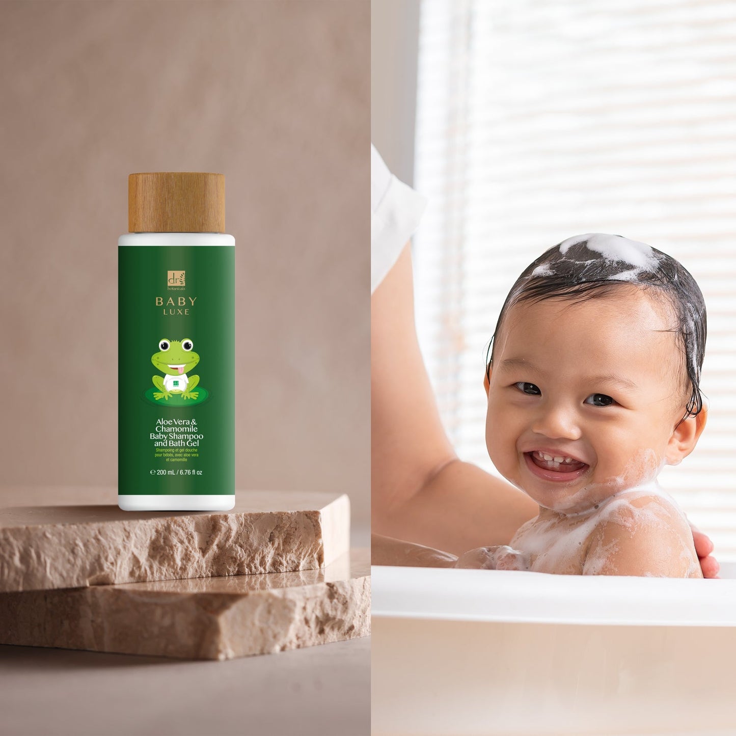Dr Botanicals Baby Lux Aloe Vera & Chamomile Baby Shampoo & Bath Gel 200ml Twin Value Savings Pack - Kit - Faithful Nutrition