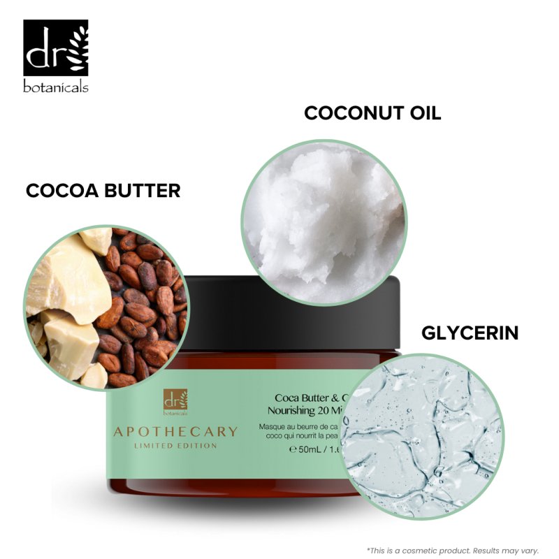 Dr Botanicals Coca Butter & Coconut Nourishing 20 Minute Mask 50ml - Mask - Faithful Nutrition