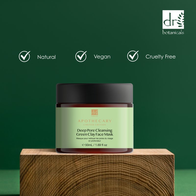 Dr Botanicals Deep Pore Cleansing Green Clay Face Mask 50ml - Mask - Faithful Nutrition