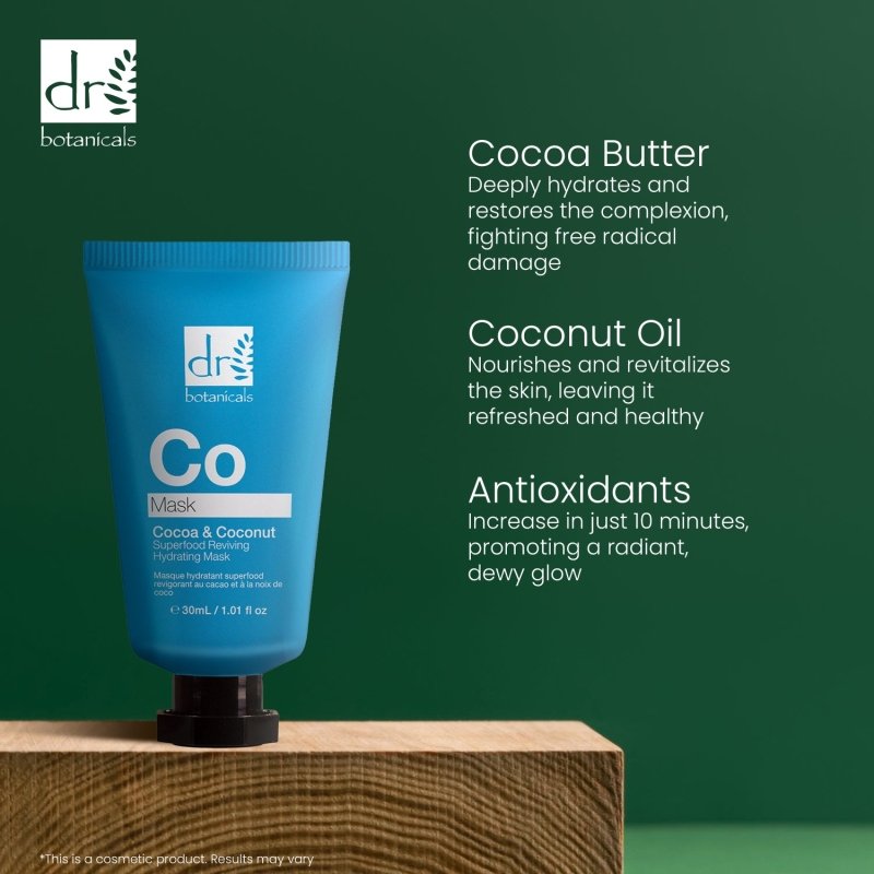 Cocoa & Coconut Superfood Reviving Hydrating Mask 30ml - Mask - Faithful Nutrition