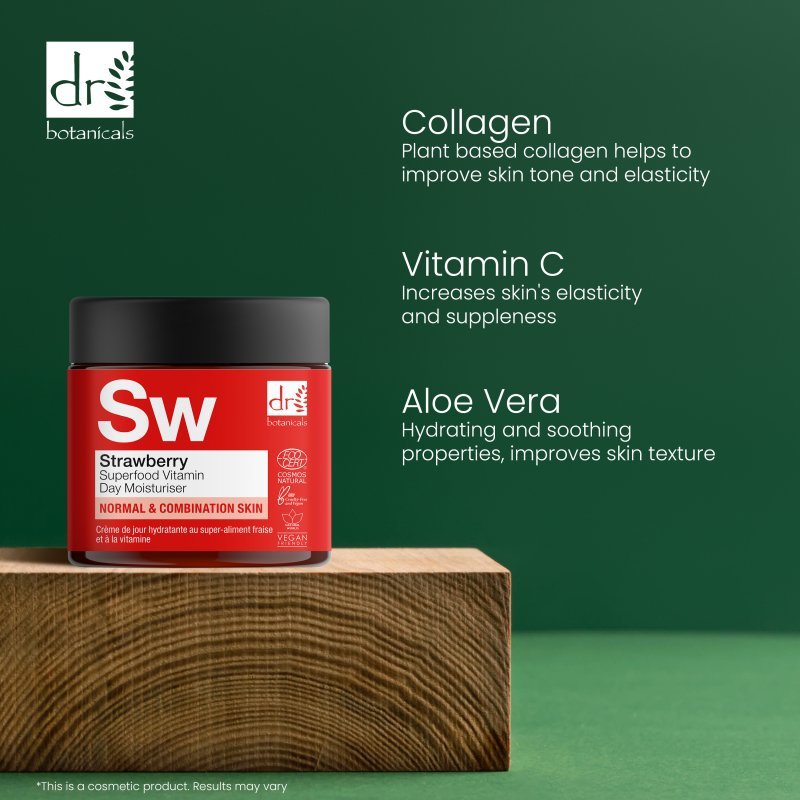 Strawberry Superfood Vitamin C Day Moisturiser 60ml - Moisturiser - Faithful Nutrition
