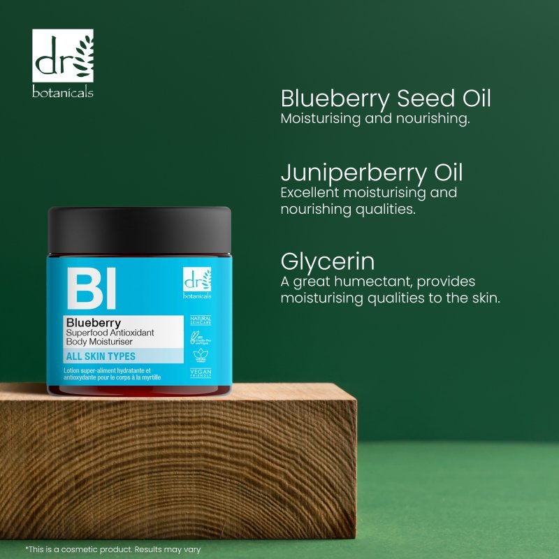 Blueberry Superfood Antioxidant Body Moisturiser 60ml - Moisturiser - Faithful Nutrition