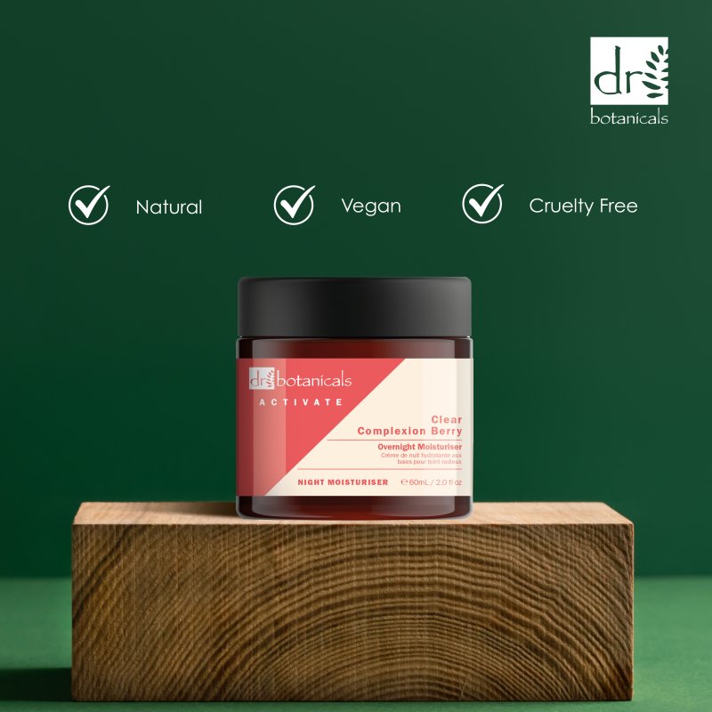 Activate Clear Complexion Berry Overnight Moisturiser 60ml - Moisturiser - Faithful Nutrition