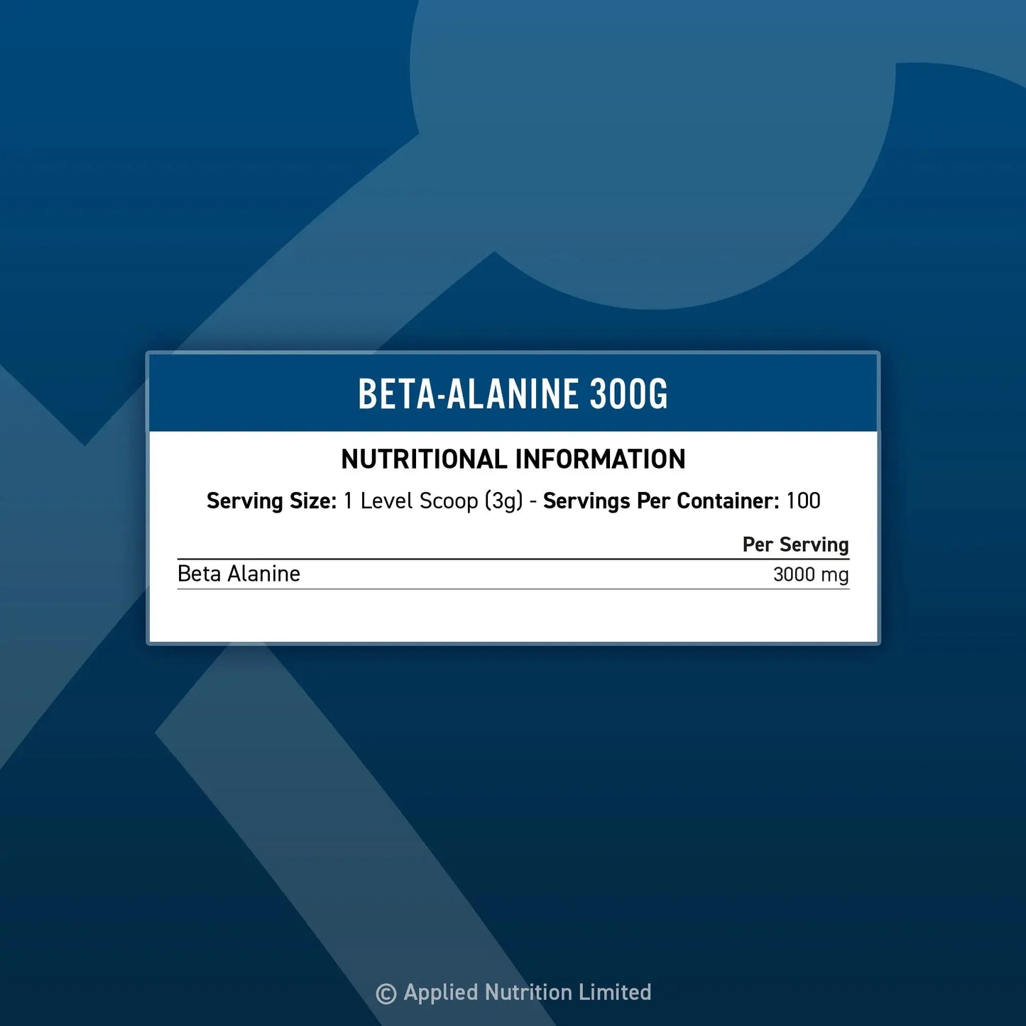 Applied Nutrition Beta - Alanine 300g - Premium Performance Amino Acid - Powder - Faithful Nutrition