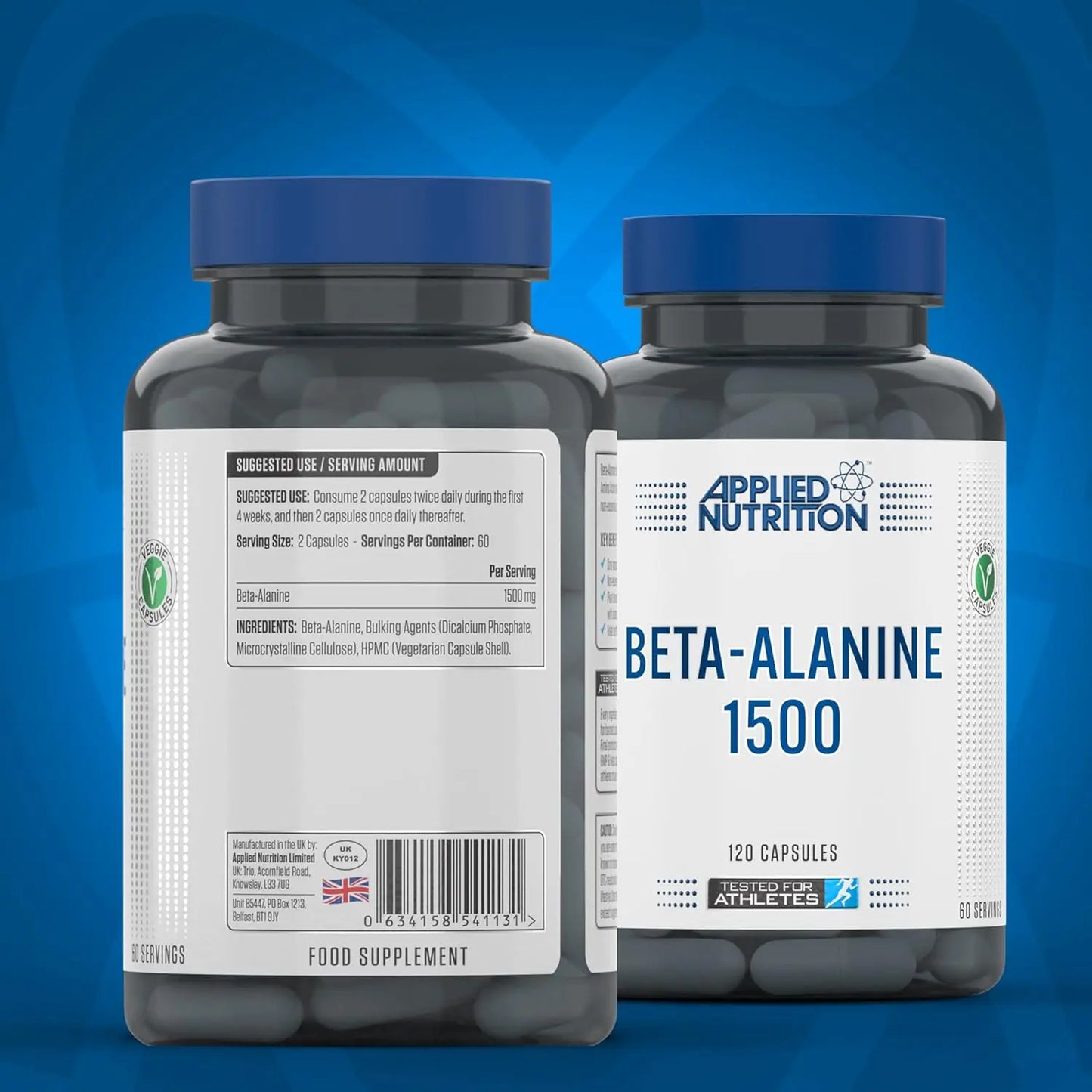 Applied Nutrition Beta - Alanine 1500MG 120 Vegetable Capsules - Powder - Faithful Nutrition