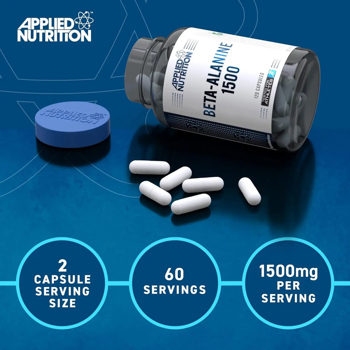 Applied Nutrition Beta - Alanine 1500MG 120 Vegetable Capsules - Powder - Faithful Nutrition