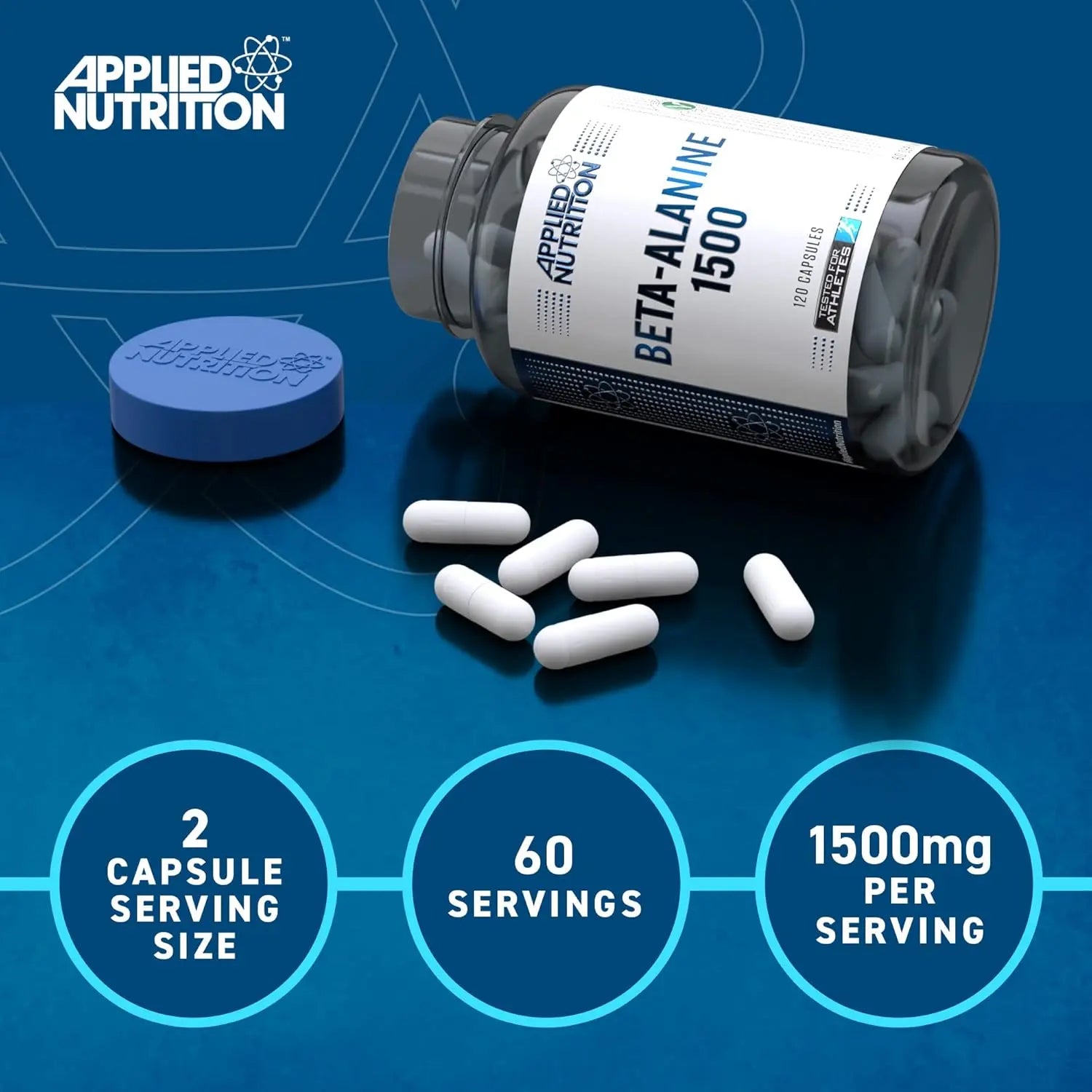 Applied Nutrition Beta - Alanine 1500MG 120 Vegetable Capsules - Powder - Faithful Nutrition