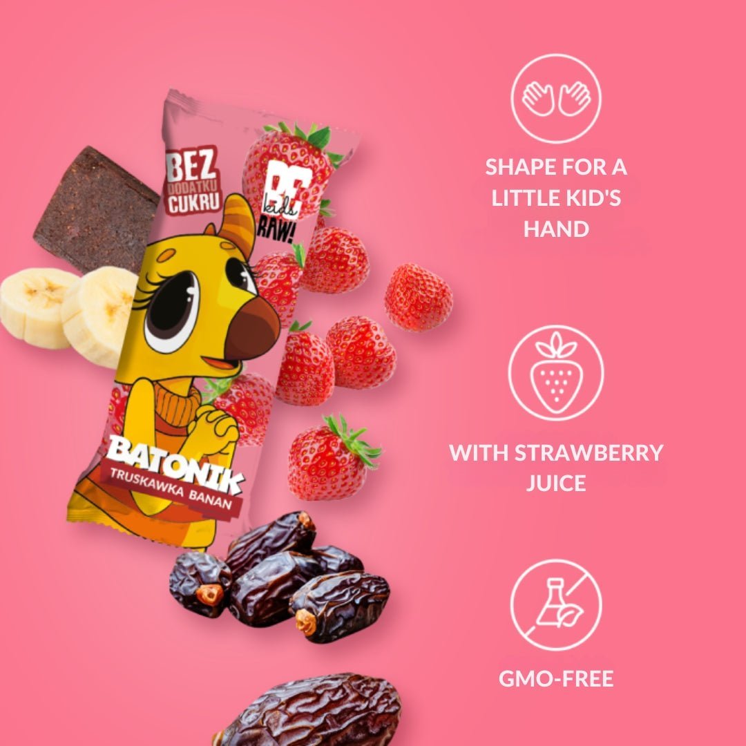 Kids Strawberry - Banana Bar 25g - Snack - Faithful Nutrition