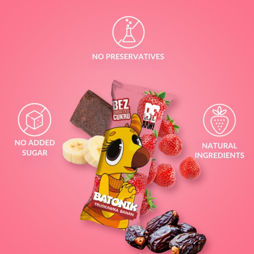 Kids Strawberry - Banana Bar 25g - Snack - Faithful Nutrition