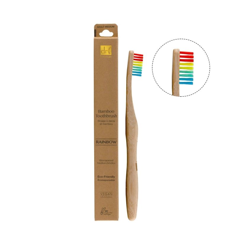 Bamboo Toothbrush Rainbow - Teeth Whitening - Faithful Nutrition