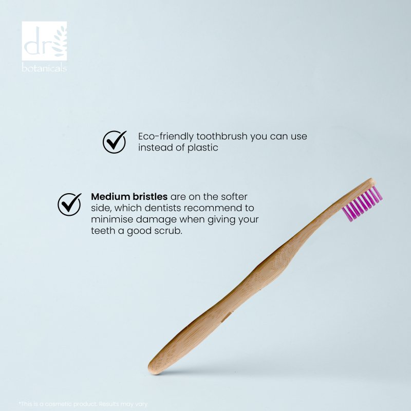 Bamboo Toothbrush Purple - Teeth Whitening - Faithful Nutrition
