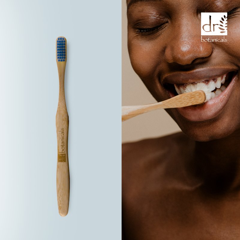 Bamboo Toothbrush Blue - Teeth Whitening - Faithful Nutrition