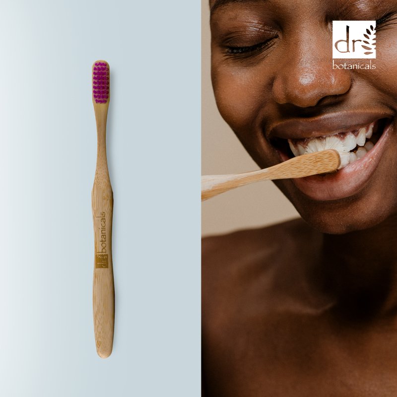 Bamboo Toothbrush Purple - Teeth Whitening - Faithful Nutrition
