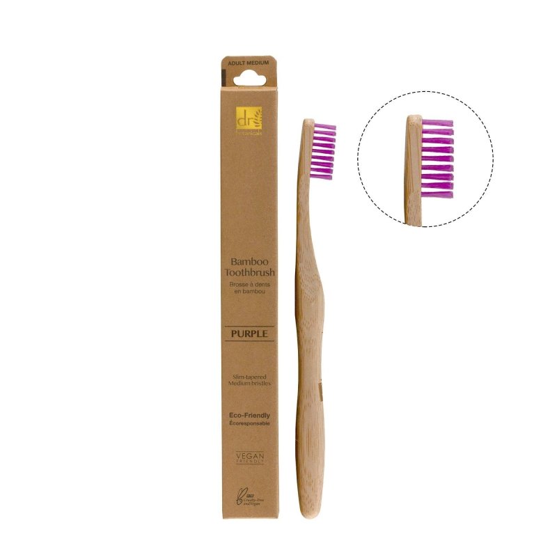 Bamboo Toothbrush Purple - Teeth Whitening - Faithful Nutrition