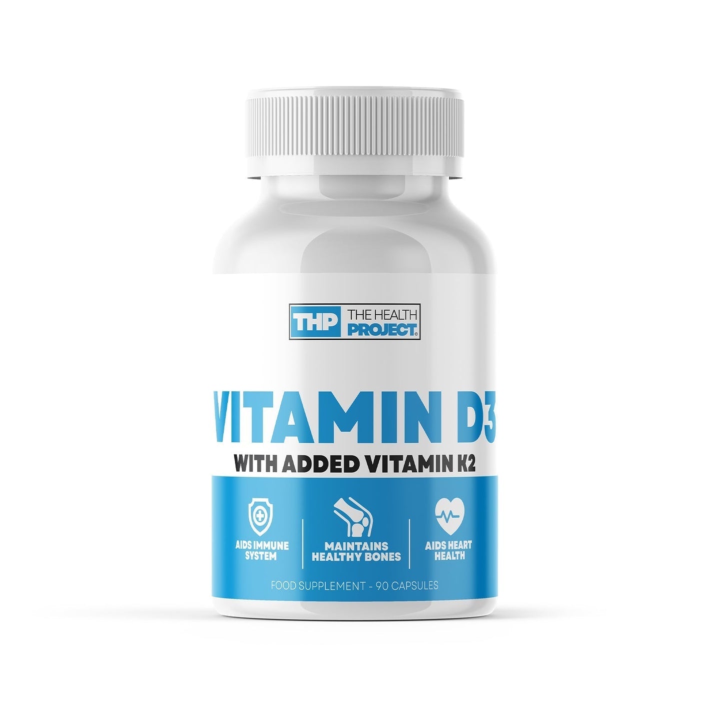 The Health Project Vitamin D3 & K2 90 Caps - Wellbeing - Faithful Nutrition