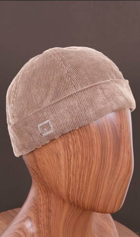 QL Velvet Docker Hat in Beige  MOOMENN Men Clothing 5033 DOCKER VELOURS / Beige Faithful Nutrition