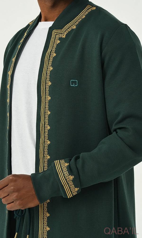 QL Etniz Set Menara in Emerald Green and Gold  MOOMENN Men Clothing  Faithful Nutrition