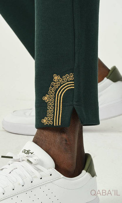 QL Etniz Set Menara in Emerald Green and Gold  MOOMENN Men Clothing  Faithful Nutrition