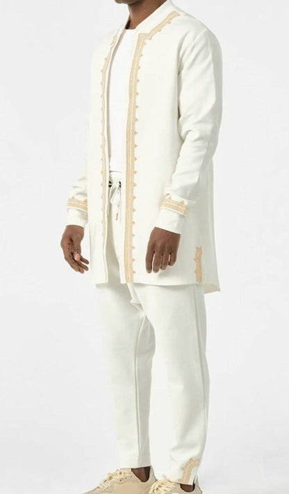 QL Etniz Set Menara in Cream and Gold  MOOMENN Men Clothing  Faithful Nutrition