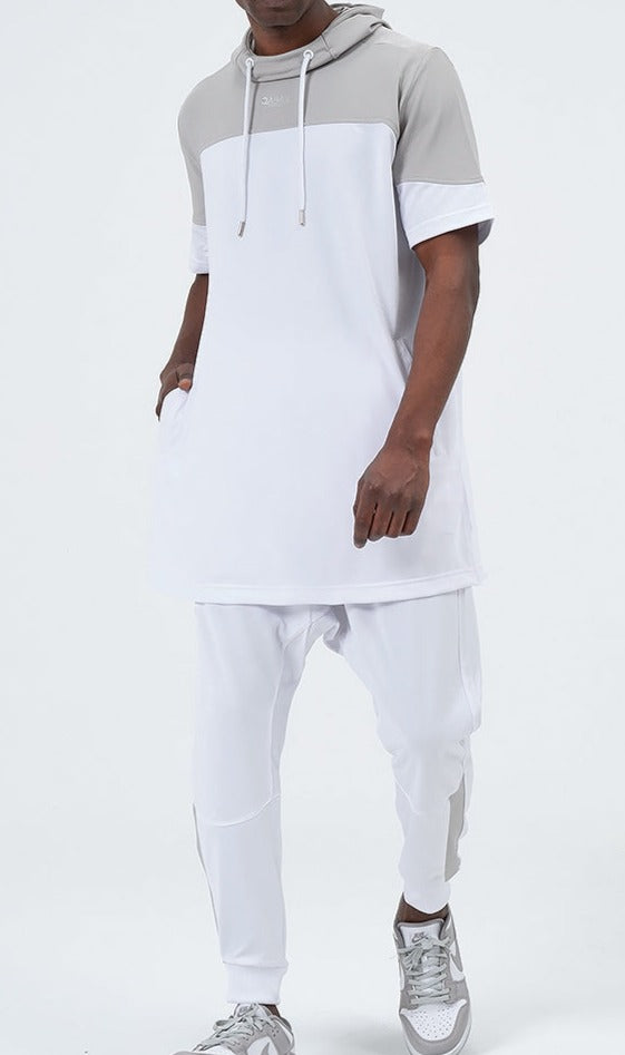 QL Set DELTA Lite in White and Grey  MOOMENN Men Clothing 3211 ENSEMBLE QC DELTA LITE / White and Grey / XXL Faithful Nutrition