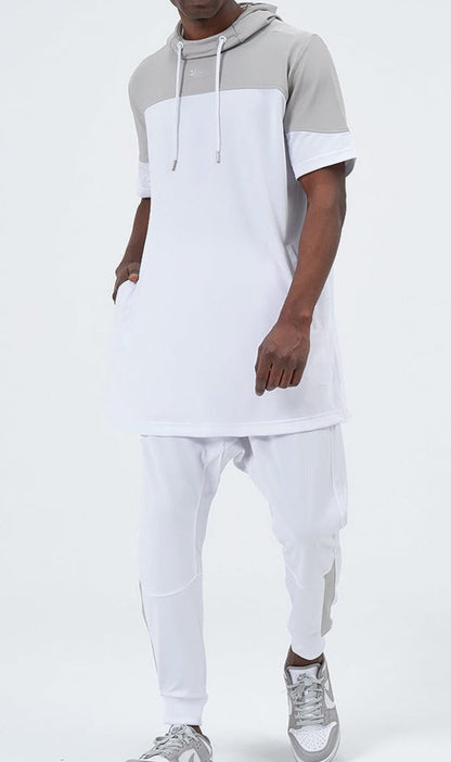 QL Set DELTA Lite in White and Grey  MOOMENN Men Clothing 3211 ENSEMBLE QC DELTA LITE / White and Grey / XXL Faithful Nutrition