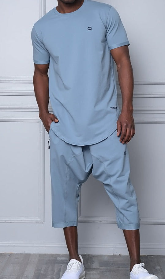 QL Relaxed Fit Nautik Set in Sky Blue  MOOMENN Men Clothing 3021 S25 ENSEMBLE NAUTIK / Sky Blue / XXL Faithful Nutrition