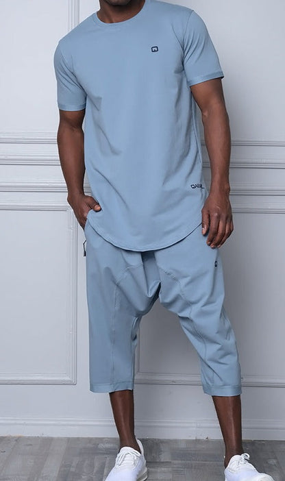 QL Relaxed Fit Nautik Set in Sky Blue  MOOMENN Men Clothing 3021 S25 ENSEMBLE NAUTIK / Sky Blue / XXL Faithful Nutrition