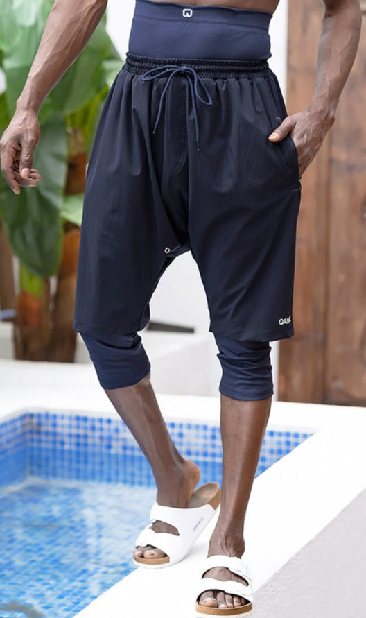 QL Halal Swim Shorts in Navy Blue  MOOMENN Men Clothing  Faithful Nutrition
