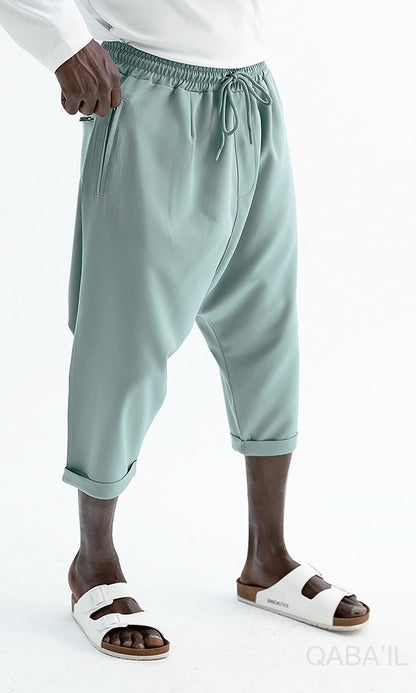 QL Relaxed Shorts Bermuda AZUR in Almond Green  MOOMENN Men Clothing  Faithful Nutrition
