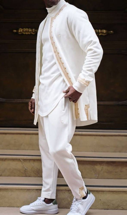 QL Etniz Set Menara in Cream and Gold  MOOMENN Men Clothing  Faithful Nutrition