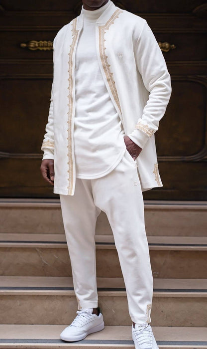 QL Etniz Set Menara in Cream and Gold  MOOMENN Men Clothing  Faithful Nutrition