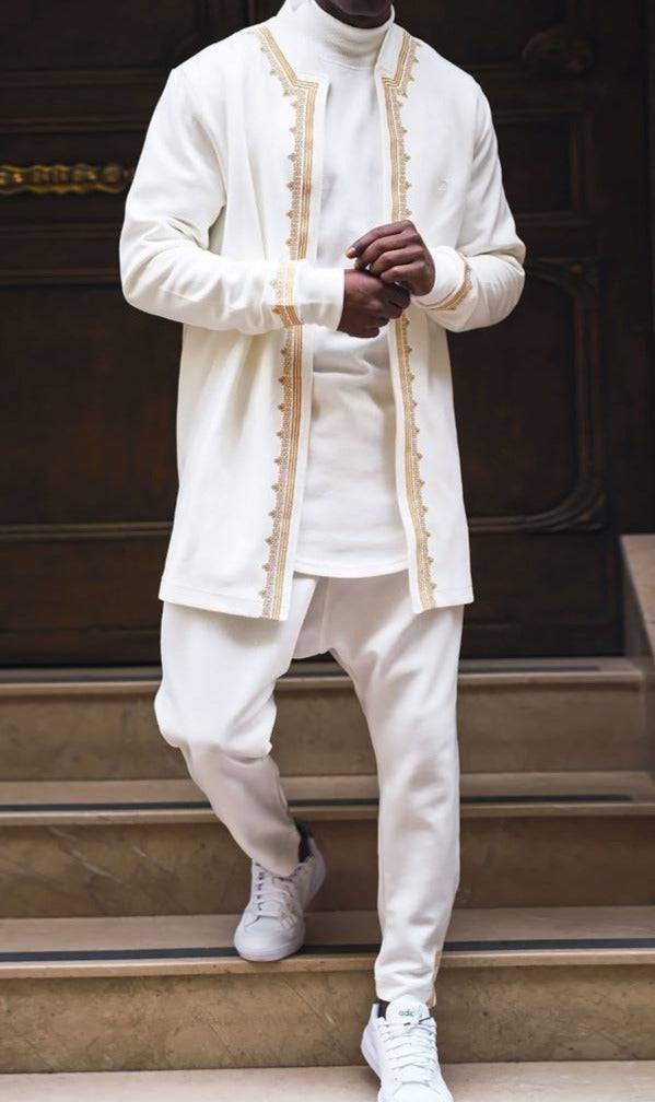 QL Etniz Set Menara in Cream and Gold  MOOMENN Men Clothing  Faithful Nutrition