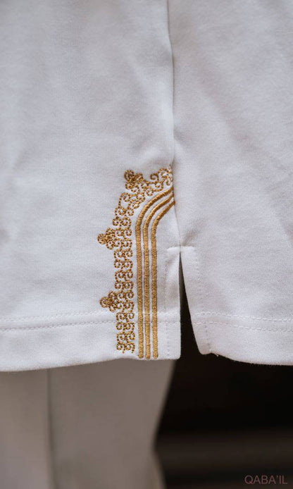 QL Etniz Set Menara in Cream and Gold  MOOMENN Men Clothing  Faithful Nutrition